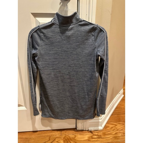 Boys Under Armor Combine Gray Training Cold gear 1/2 zip up pullover long sleeve - Picture 3 of 6